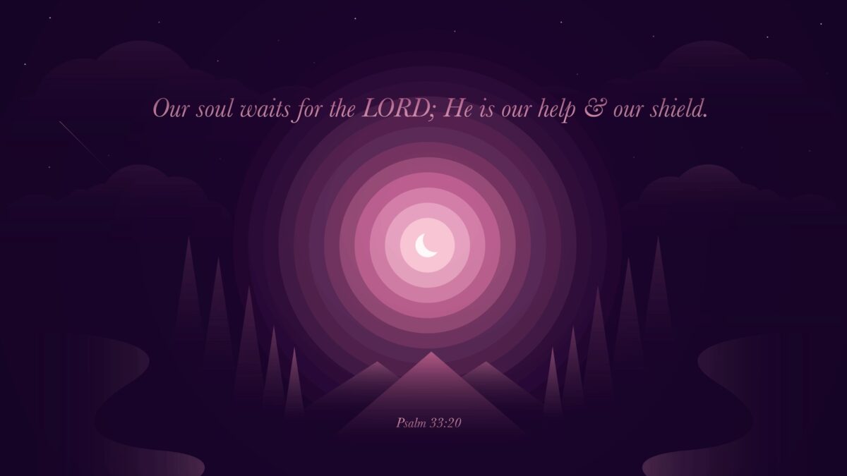 Psalm 33:20 Our soul waits for the LORD; He is our help and our shield.